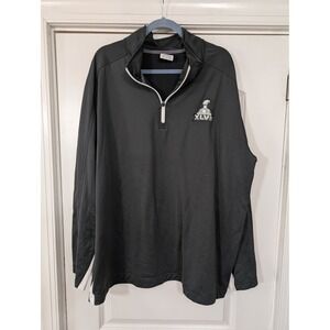 Nike NFL Super Bowl XLVII Black Quarter Zip Pullover Men's XXL Seahawks